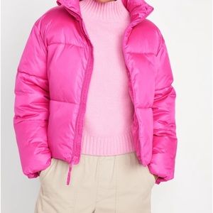 Old Navy Pink Puffer Jacket